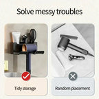 Multifunctional Hair Dryer Holder – Wall Mount | No Drilling | ABS Plastic