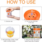 Solar-Powered Wasp and Yellow Jacket Trap with UV Light, Reusable Outdoor Insect Catcher