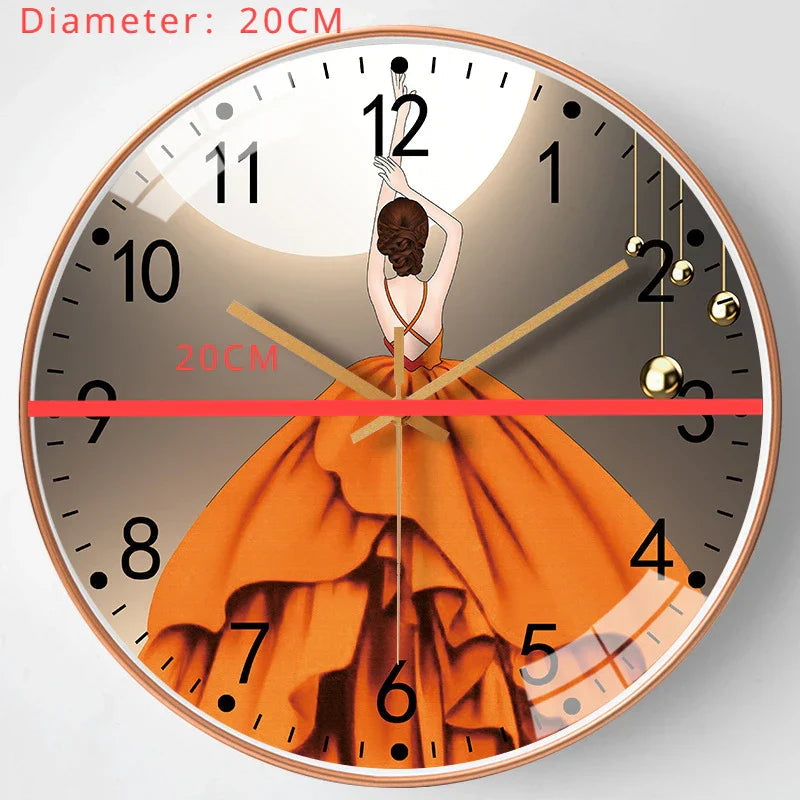 Modern wall clock elegance in the bedroom