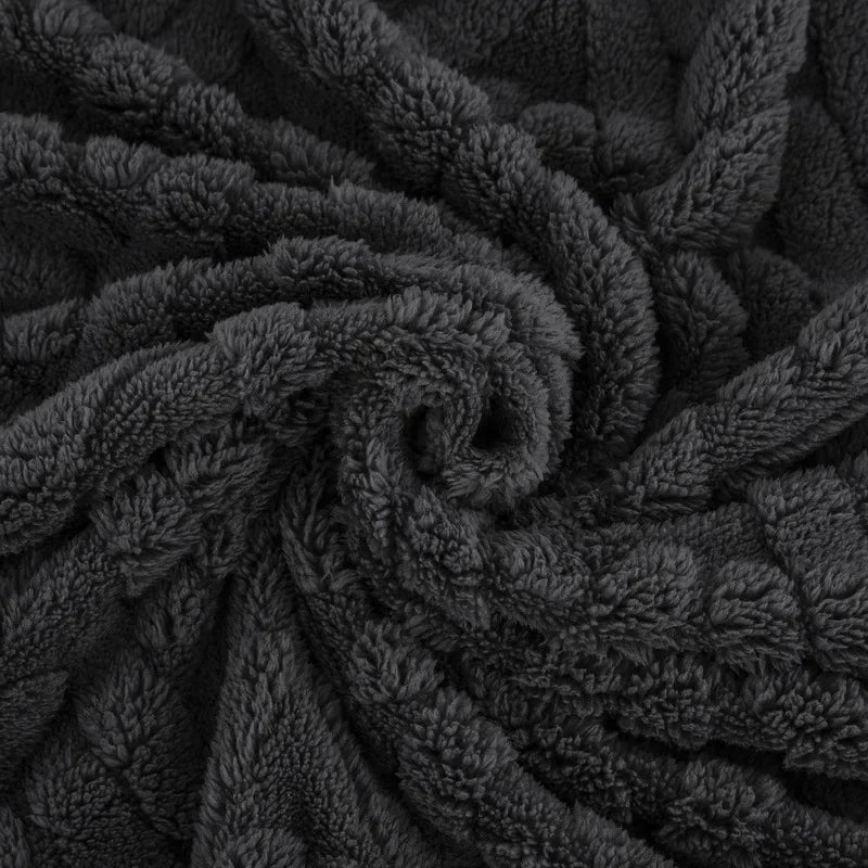 Jacquard Fleece Blanket CozyWeave | Single Layer & Double Sided | Soft Tafu & Shu Cotton Fleece | For Autumn & Winter