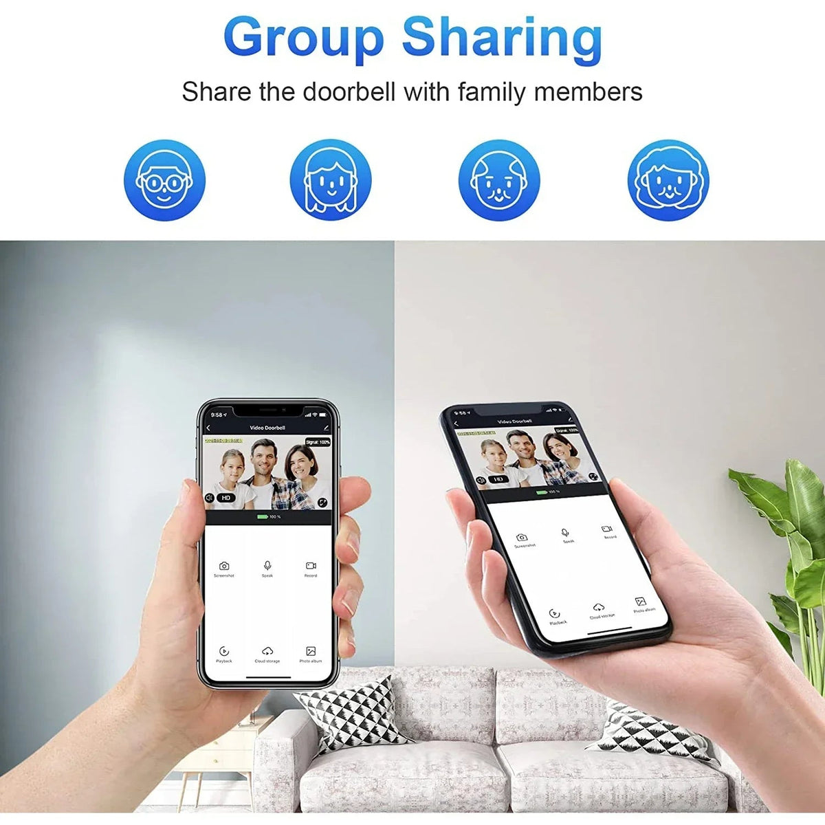 ViewSecure Doorbell with Camera | 1080P HD | Wi-Fi & App | Motion Detection & Night Vision
