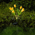 GlowPetal Solar tulip | Decorative light for garden & balcony | LED light & weatherproof | Tulip shape with solar panel