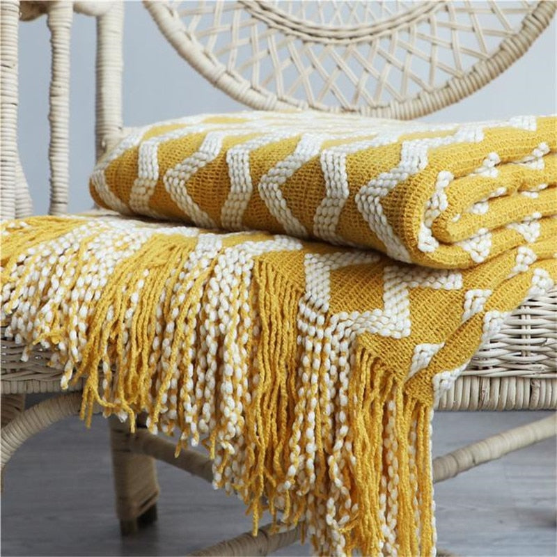 YELLOW BOHO CHECK PATTERN