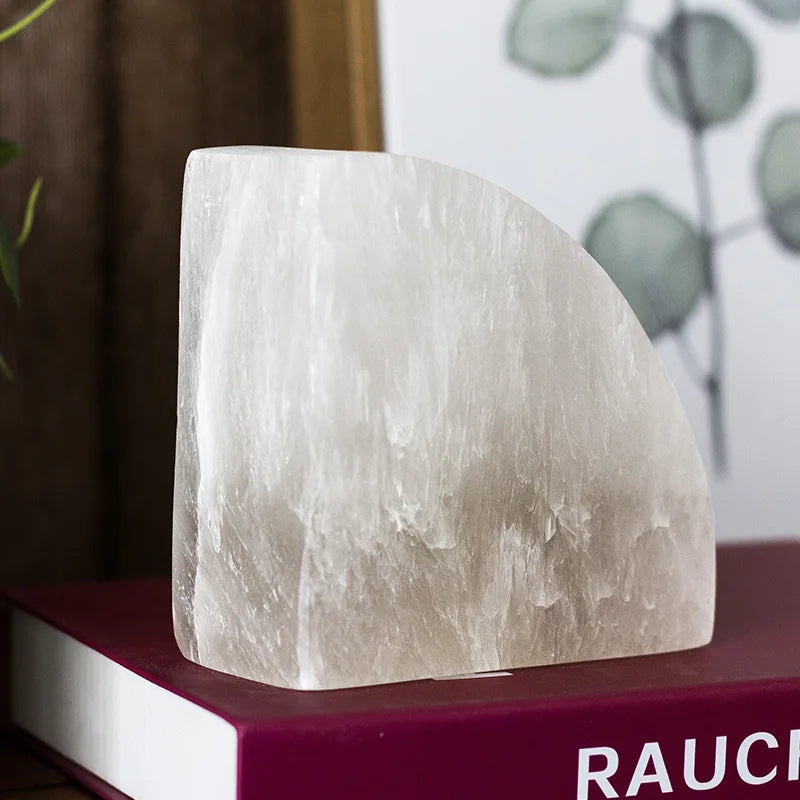 Onyxa White Onyx Bookend | Elegant Design | 1-piece | Luxurious Decor & Functionality