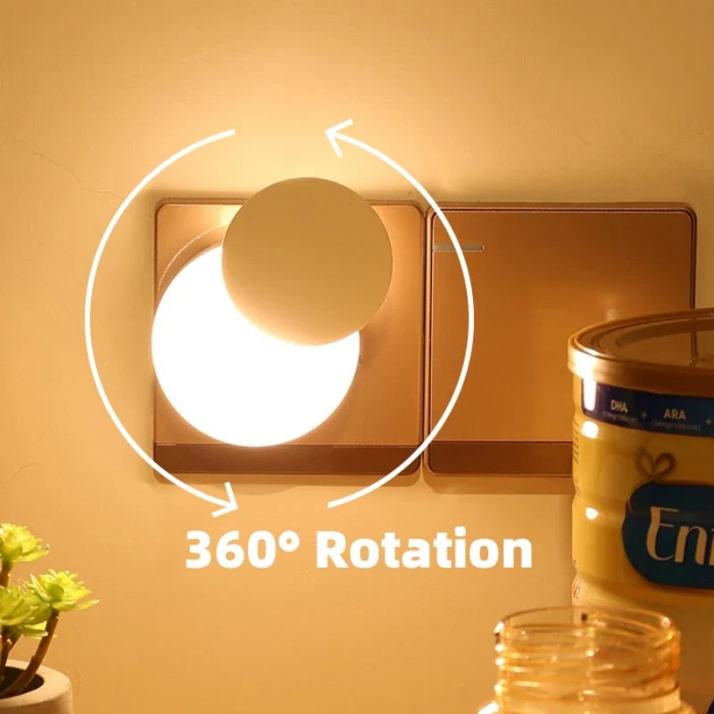 Nuvilux LED night light with twilight sensor | plug light EU/US | 0.3W | For children's room, hallway, bathroom & bedroom