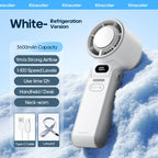 CoolityGo Handheld Fan with Ice-Cool Technology | 100 Speed Levels | 3600mAh Battery | Foldable & Ultraleight