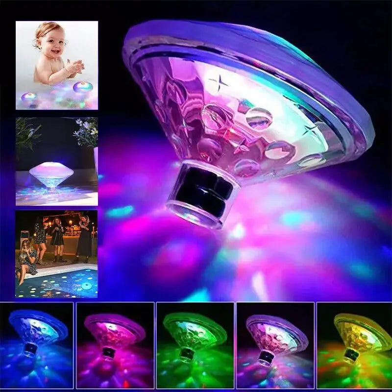 Floating LED Underwater Lamp AquaLuma | RGB Color Change | IP67 Waterproof | For Pool, Bathtub & Party