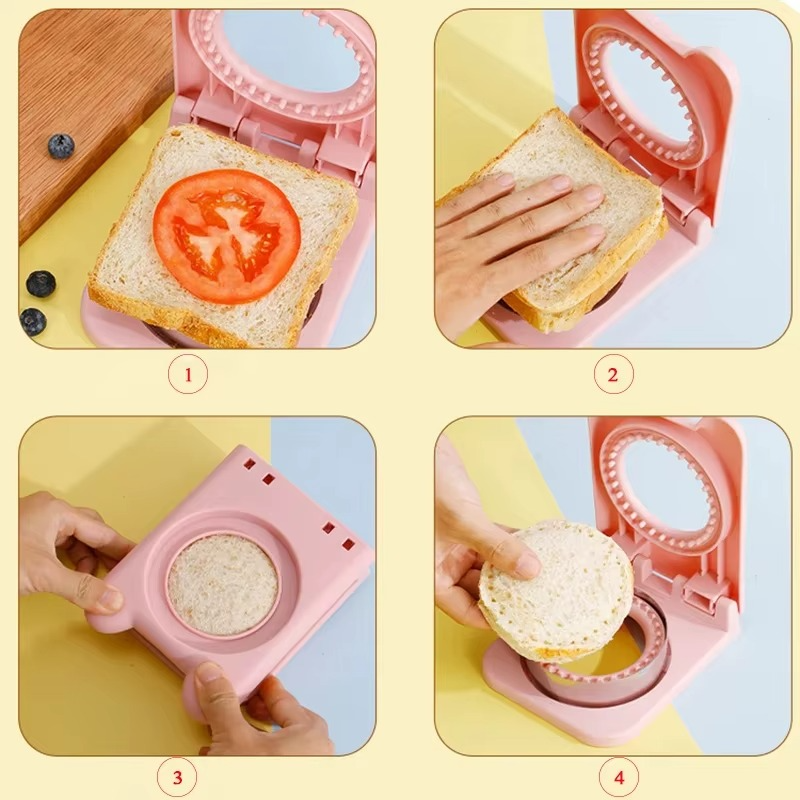 Crustless Sandwich Cutter & Sealer | ToastyPress Kitchen Tool | Compact Lunchbox Maker