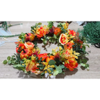 Autumna Charm Autumn Door Wreath | Pumpkin & Rattan | 40 cm | Handmade Decoration for Autumn & Thanksgiving