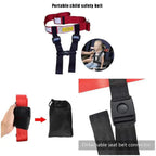 Adjustable Child Airplane Safety Harness with Foldable Polyester Straps