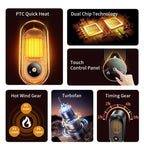 WarmBreeze Mini Heater – Portable 1000W Fan Heater for Desk and Room