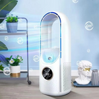 Portable USB Electric Bladeless Cooling Fan, Mini Desktop Air Conditioner