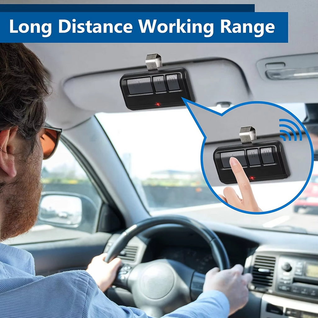 Universal Garage Door Remote Opener Compatible with 315MHz and 390MHz Systems