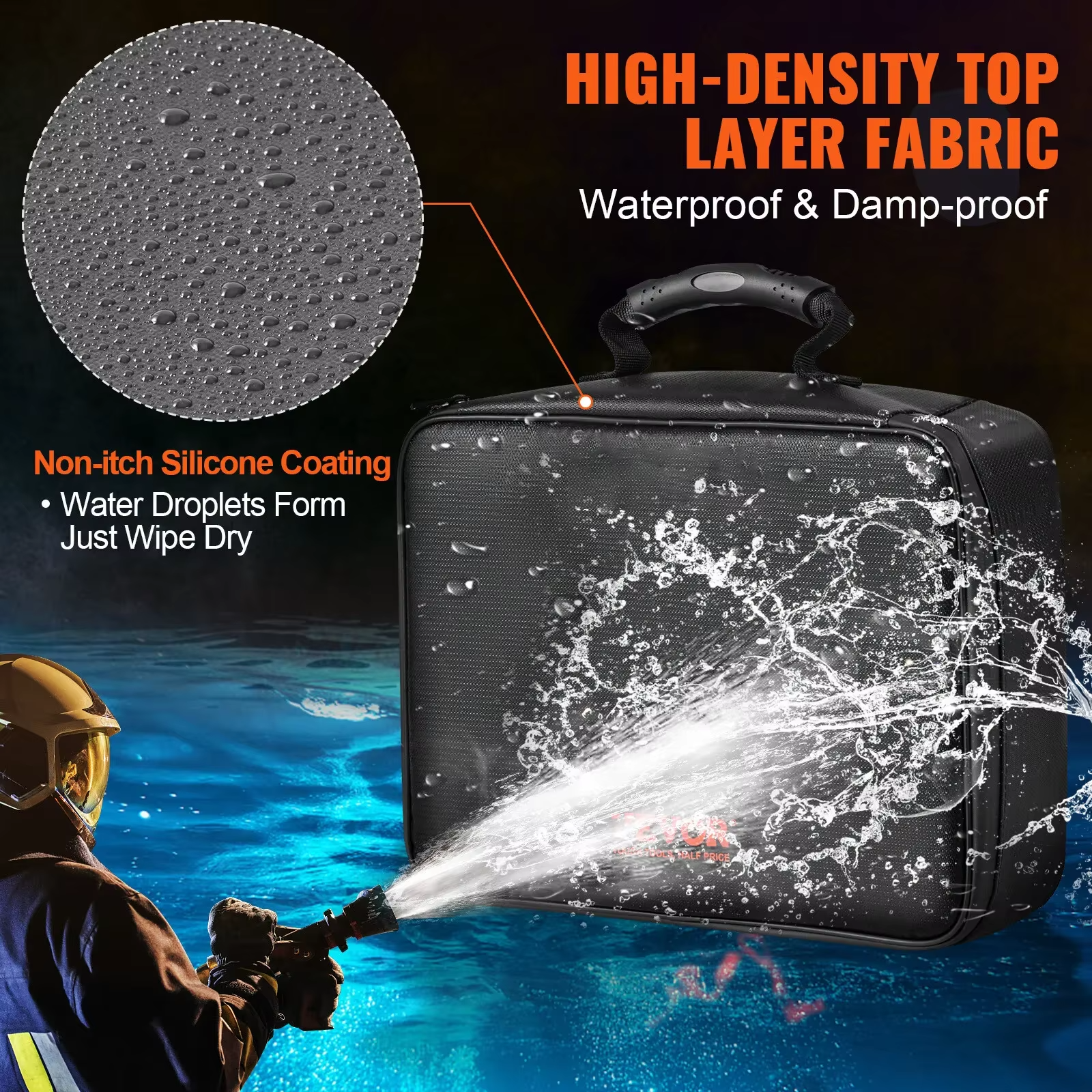 Fireproof and Waterproof Document Organizer Bag – Portable Protective Storage for Travel and Home Security