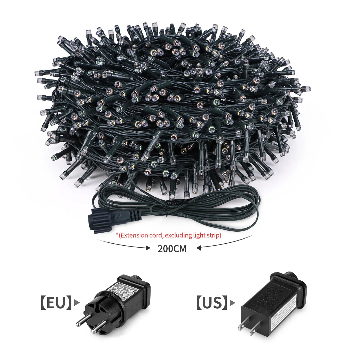 LuminaraX | LED string lights outdoor 24V | 8 lighting modes | Waterproof IP65 | 10–100 m | For garden, home & Christmas decoration