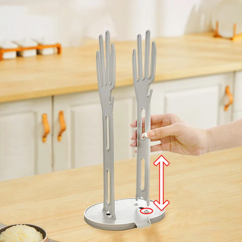 TROCKINO Drying rack for kitchen gloves | Glove holder & drying stand | Space-saving & hygienic | 34×16×13 cm
