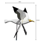 Garden decor wind bird SkyGull | Creative wind spinner with seagull motif | Weatherproof & height adjustable | 25 cm figure