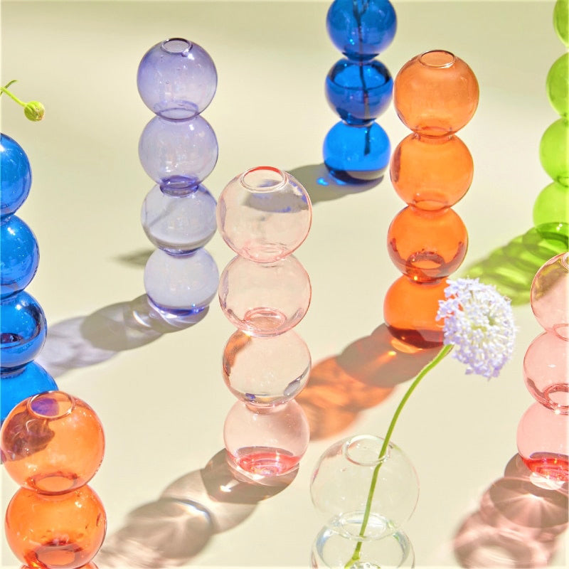 Layered Globe Glass Vase