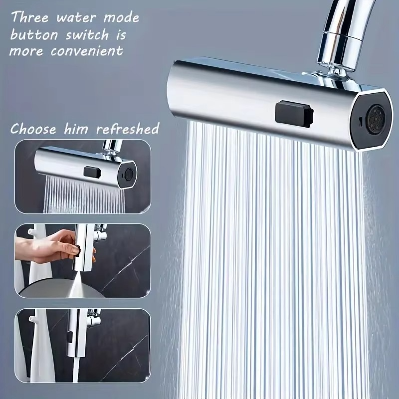 Versatile Splash-Proof Faucet Adapter for Kitchen and Bathroom Sinks