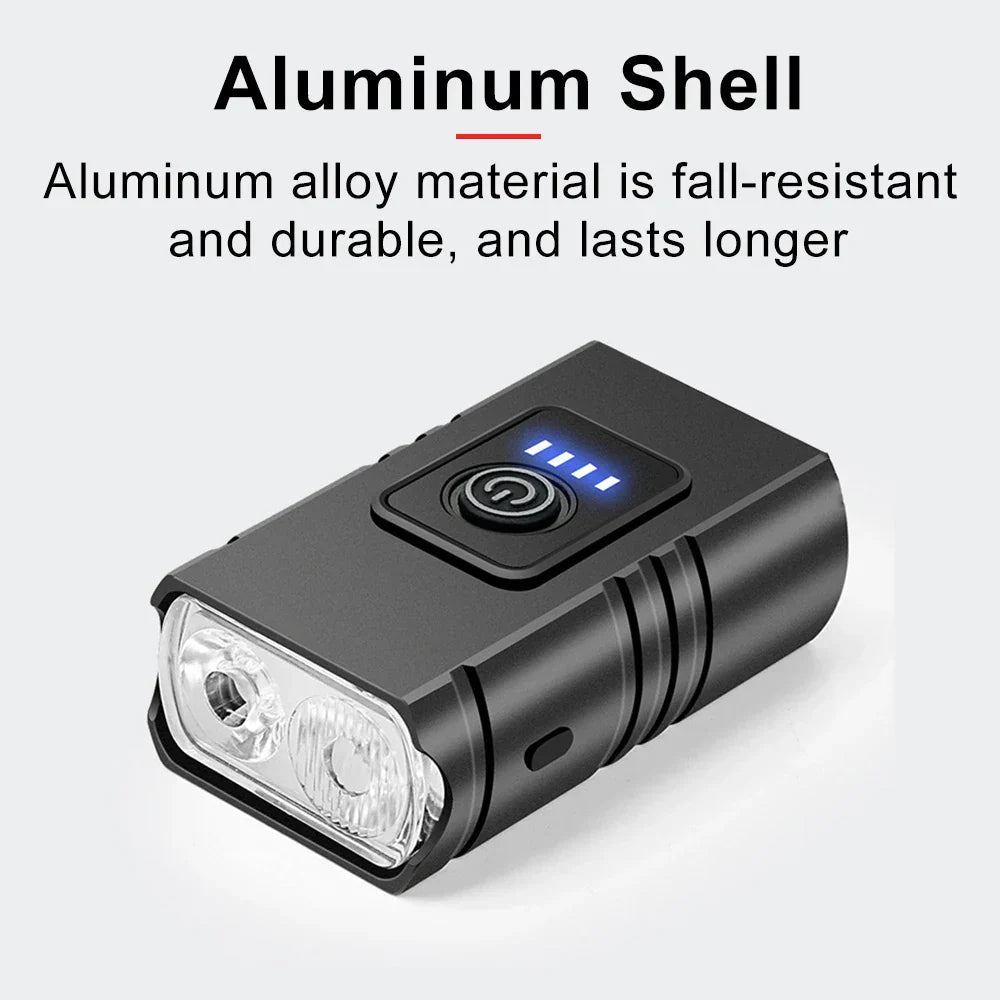 USB Rechargeable Bike Light Set - 1500 Lumen LED Headlight and Taillight with 6 Modes for Safe Night Cycling