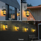 Solar Wireless Waterproof Flickering Sun Flame Lantern Light | - WallLant