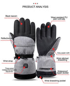 Heated Gloves ThermoRide | Waterproof & Windproof | Electric Winter Gloves for Motorcycle, Bicycle & Outdoor | Long-lasting Warmth
