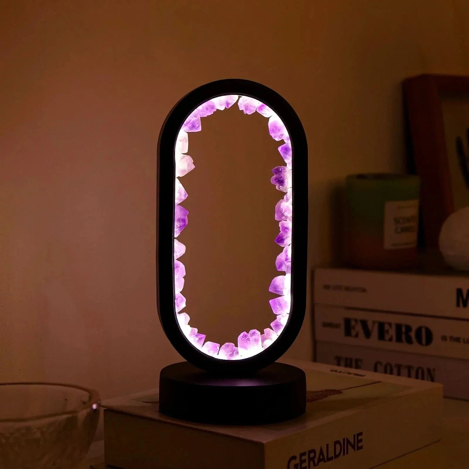 Natural Amethyst Crystal Lamp for Relaxation