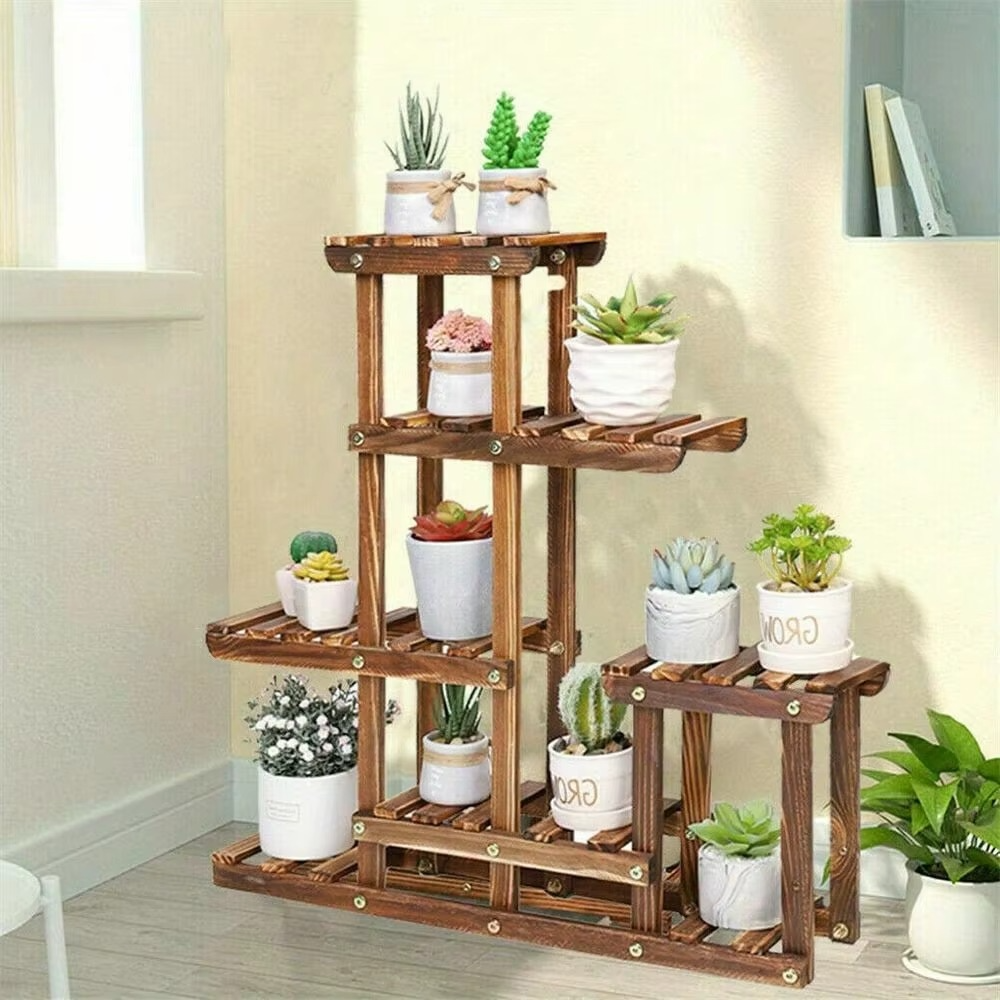 Adjustable 9-Tier Corner Plant Display Stand