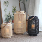 Imitation Bamboo LED Candle Lantern