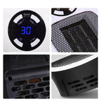Electric heater with thermostat - Energy-efficient room heating, fast heating function, ideal for indoor use, overheat protection, compact and portable
