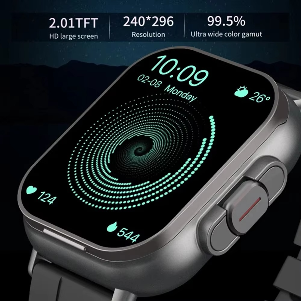 2" Smartwatch with Built-In Bluetooth Headset and Fitness Tracker