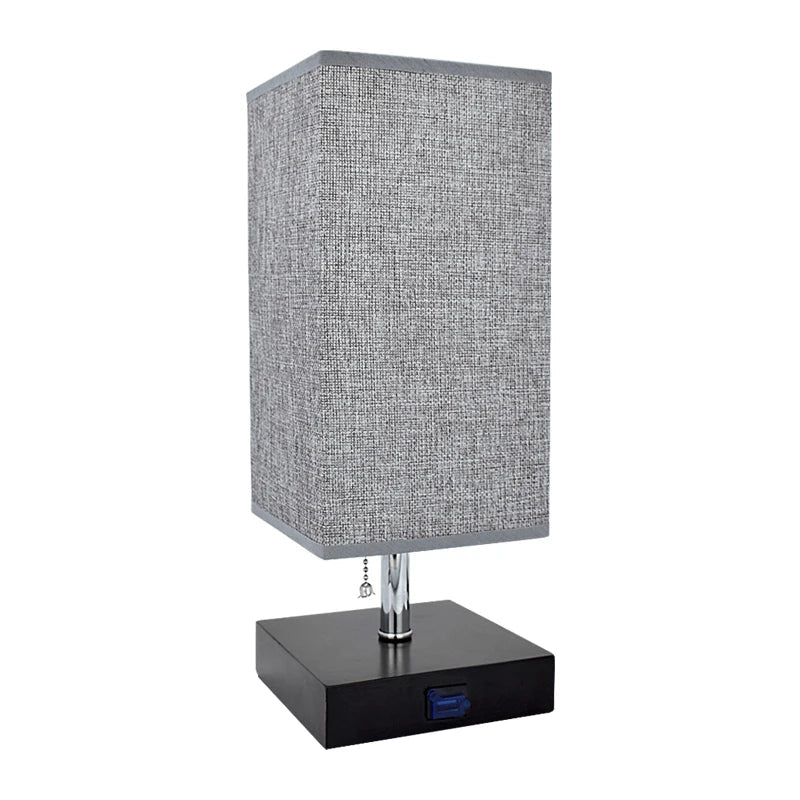 Subtle bedside lamp with elegant light and USB