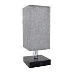 Subtle bedside lamp with elegant light and USB