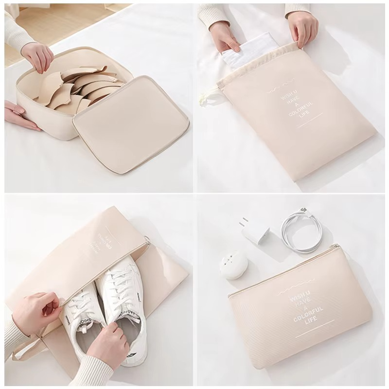 Travel Organizer Packing Cube Set with Zippered, Breathable Bags