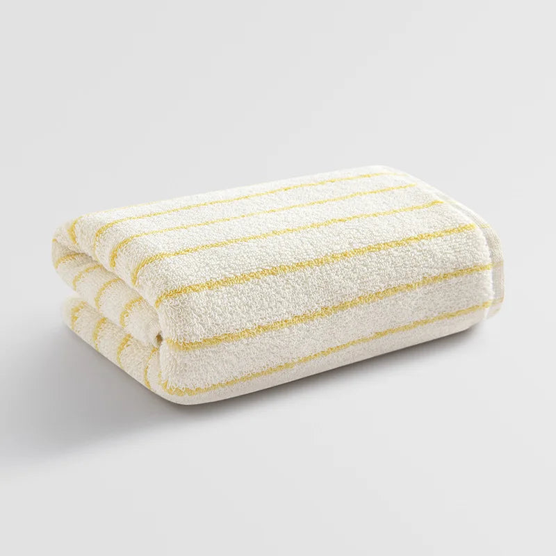Retro Striped Polyester Towel, Quick-Drying and Machine-Washable