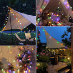 Solar LED String Lights with Automatic On/Off and Weather-Resistant Outdoor Design