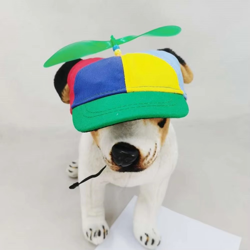 Colorful Sunproof Propeller Dog Cap for Summer Fun