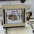DIY Wooden Hand-Cranked Animation Machine Desktop Decor Kit