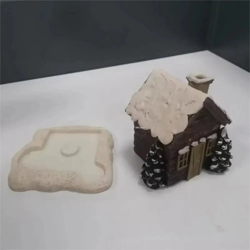 Cone Incense Burning Log Cabin