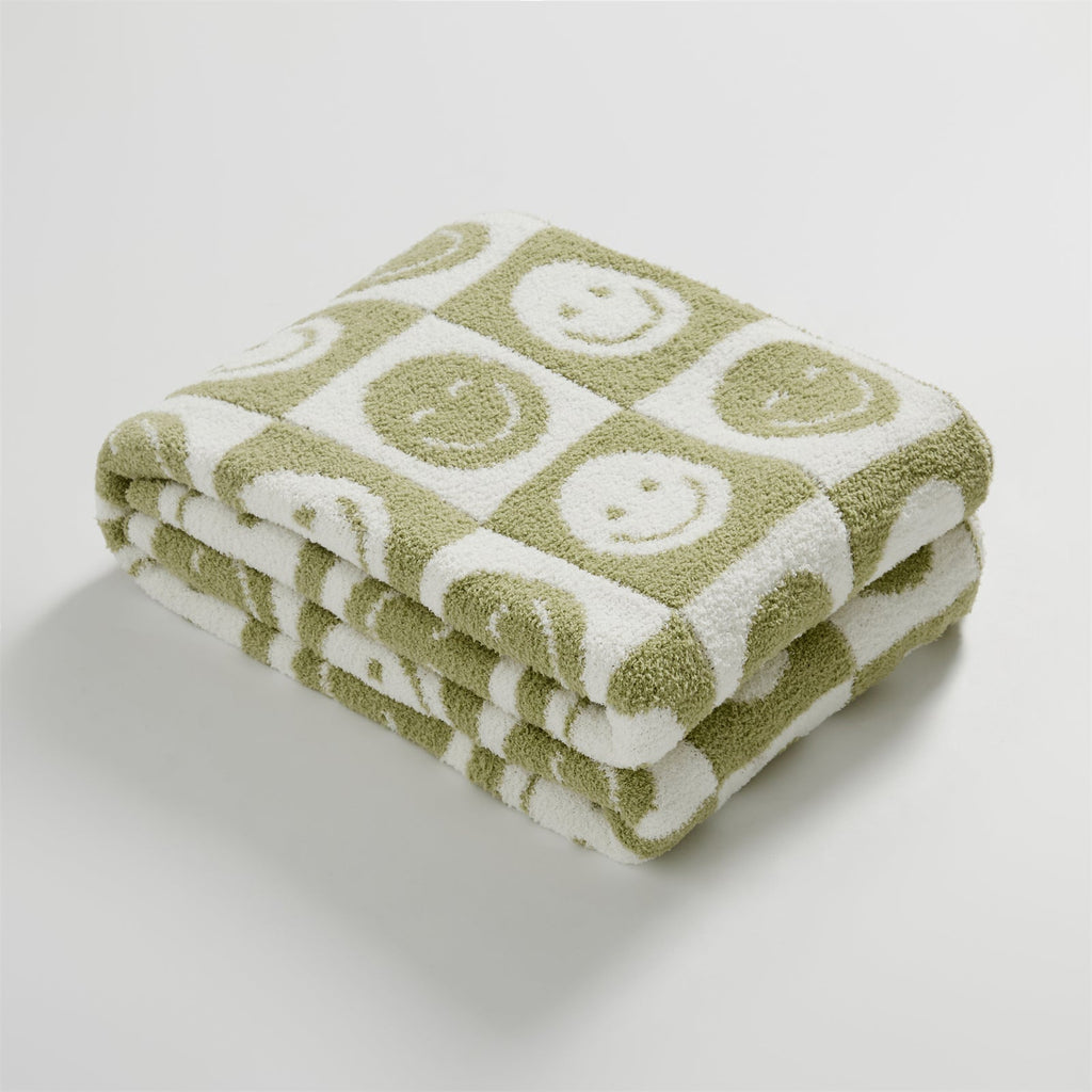 Smiley Checkered Blanket