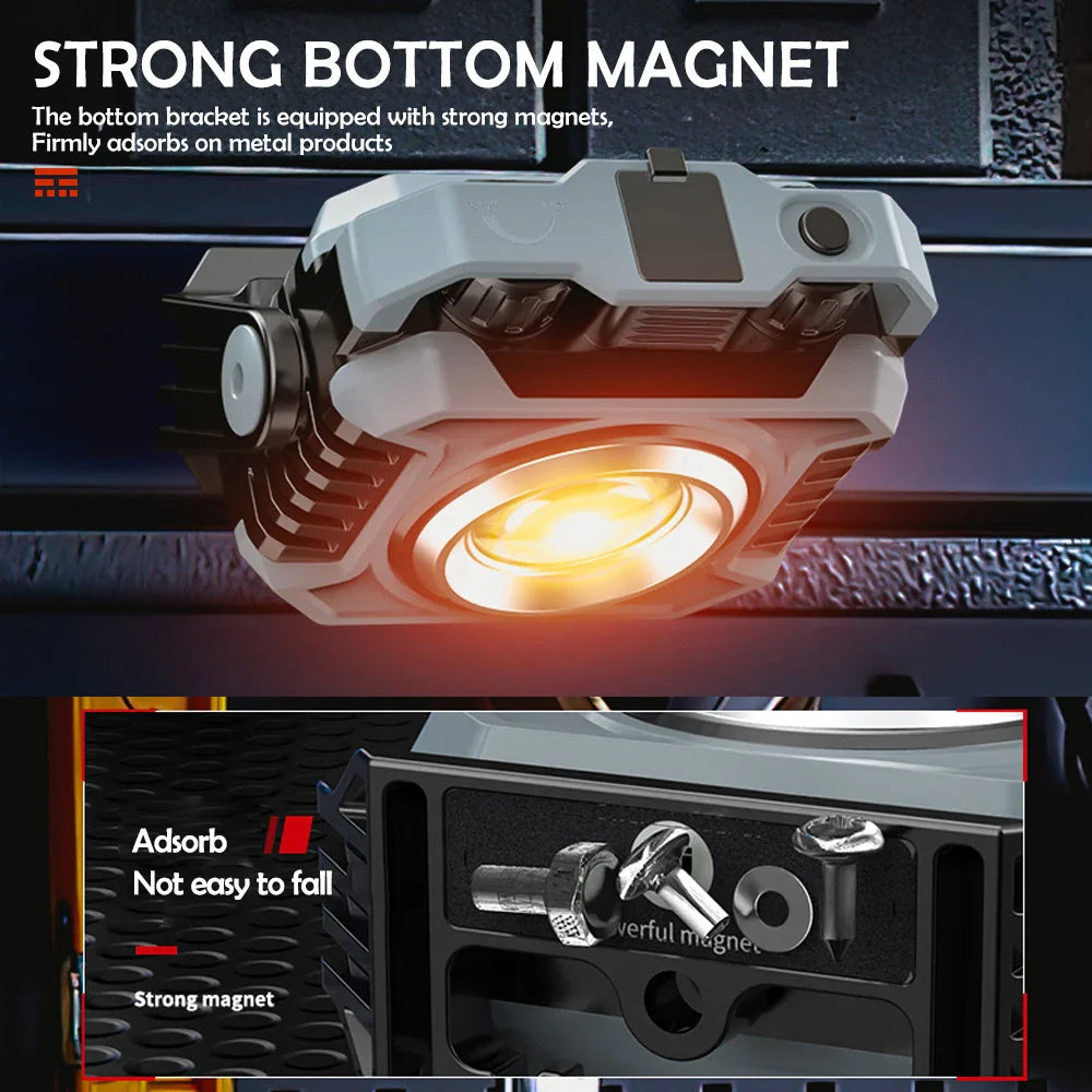 TektorBeam Work Light LED 1500 Lumens | Rechargeable & Magnetic | Steplessly Dimmable | IP66 Waterproof