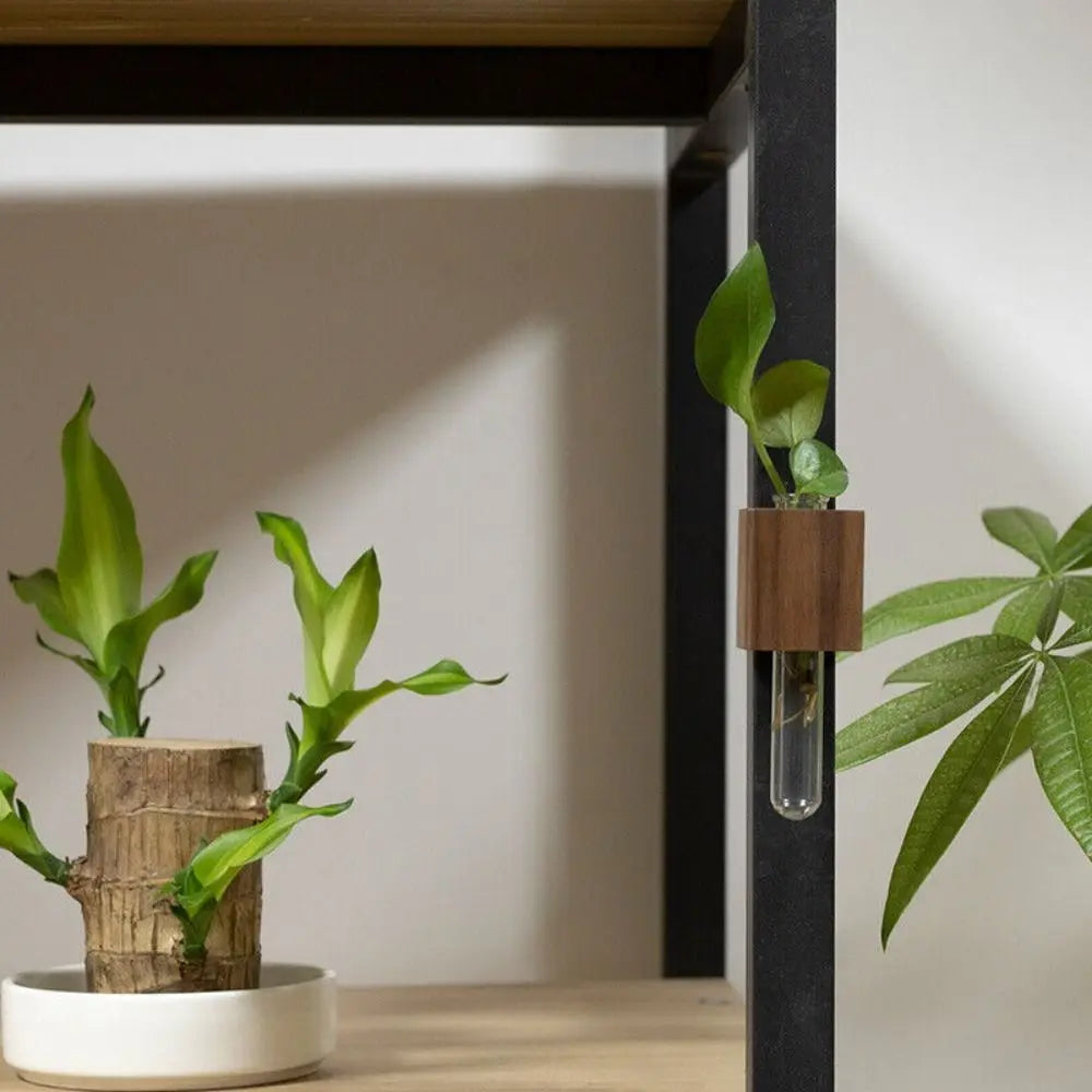 Wooden Magnetic Flower Tube Vase