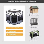 Pawvia Foldable Cat Tent | Portable Outdoor Enclosure for Cats & Small Dogs | Breathable & Washable | 72×72×45 cm