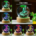 Colibria Crystal Ball Hummingbird | 3D Laser Engraving & LED Base | Decoration & Gift Idea