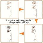 Florandis Metal Garden Stake Flower | Decorative Stake for Balcony, Bed & Plant Pot | Weatherproof & Detailed