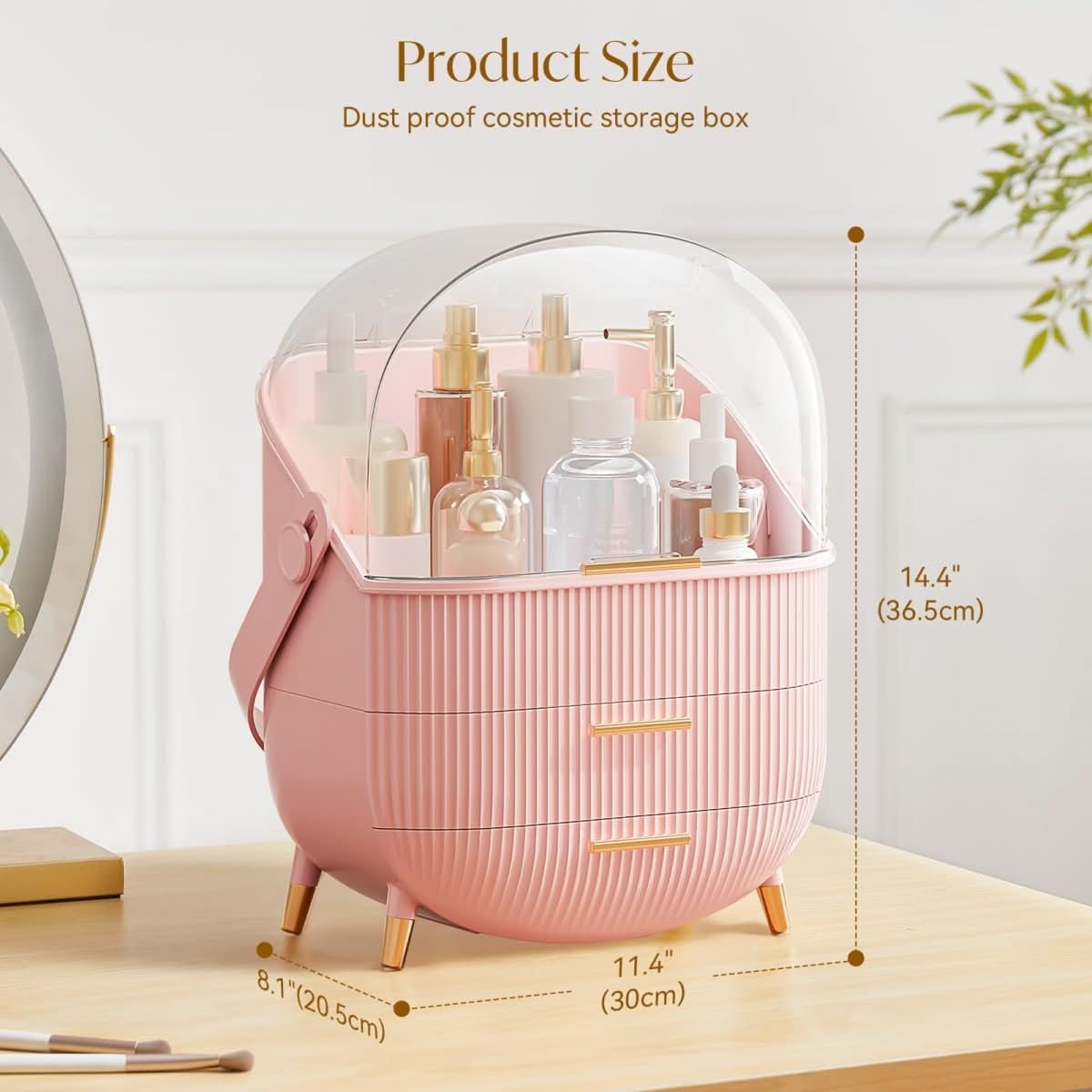 up organiser - Dustproof & waterproof cosmetics box with elegant design