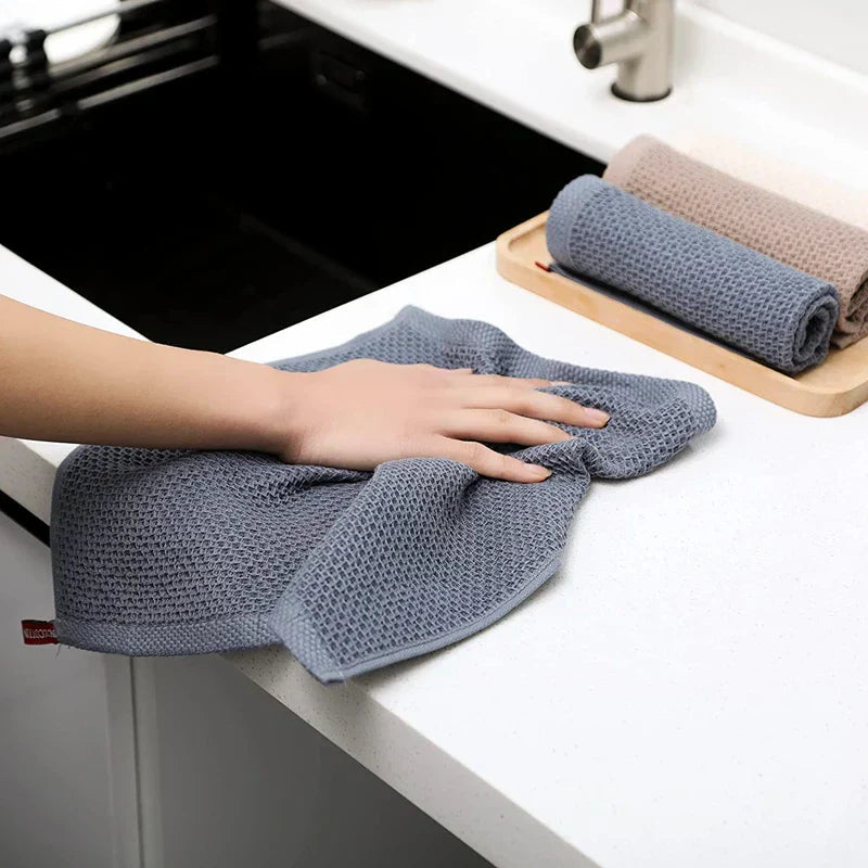 EcoWaffle Dish Towel | 100% Cotton | Absorbent & Quick-Drying | Honeycomb Design