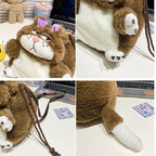 Bored Plush Cat Shoulder Bag