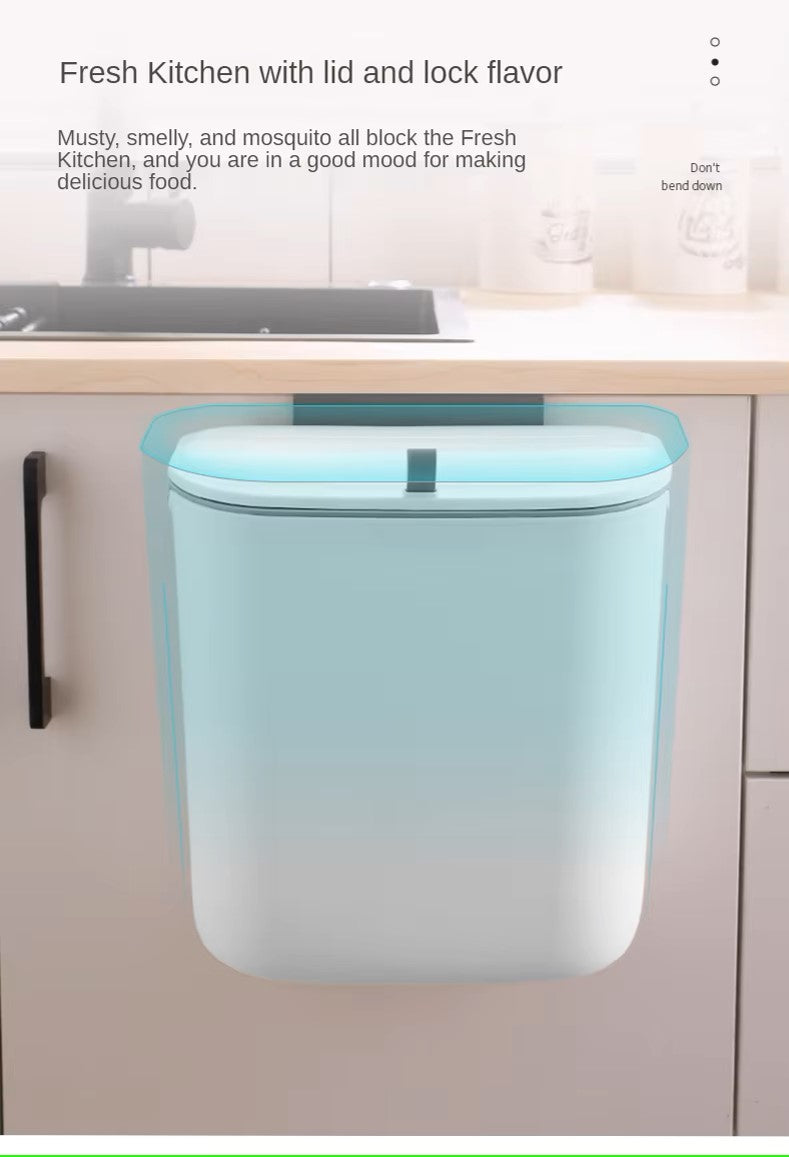 Practical Kitchen Trash Can For Wall Mounting – Swiveling Garbage Bin For Kitchen, Bathroom And Office