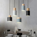 Nordic LED Pendant Lights Made of Metal and Wood - Modern Hanging Lamps for Dining Room and Kitchen